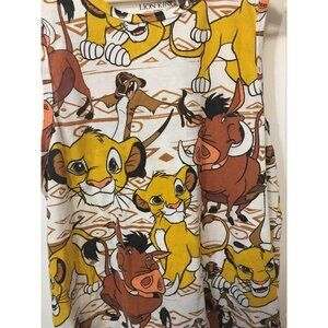 Disney‎ The Lion King Tee Shirt Sz XL (15-17) White Yellow Brown